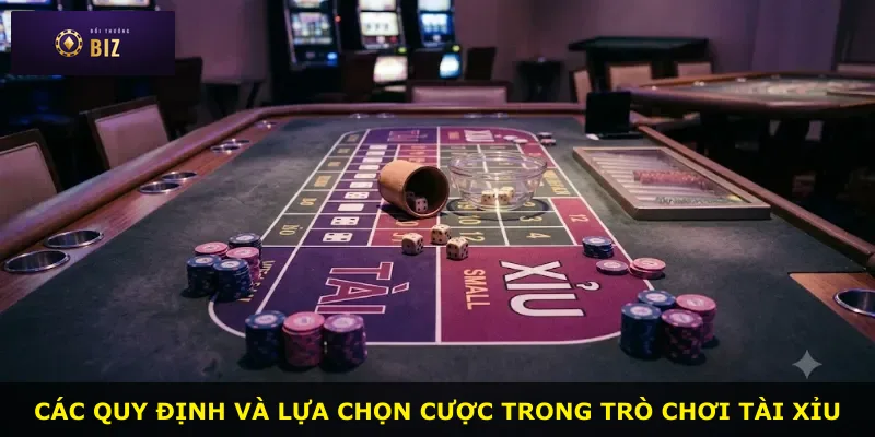 Các quy định và lựa chọn cược trong trò chơi tài xỉu